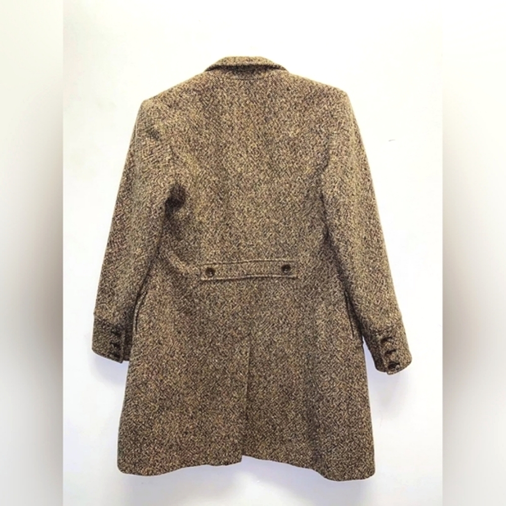 Eddie Bauer Vintage Womens Wool Blend Tweed Trench Coat Sz. S - Picture 2 of 12